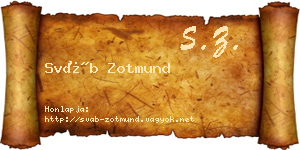 Sváb Zotmund névjegykártya